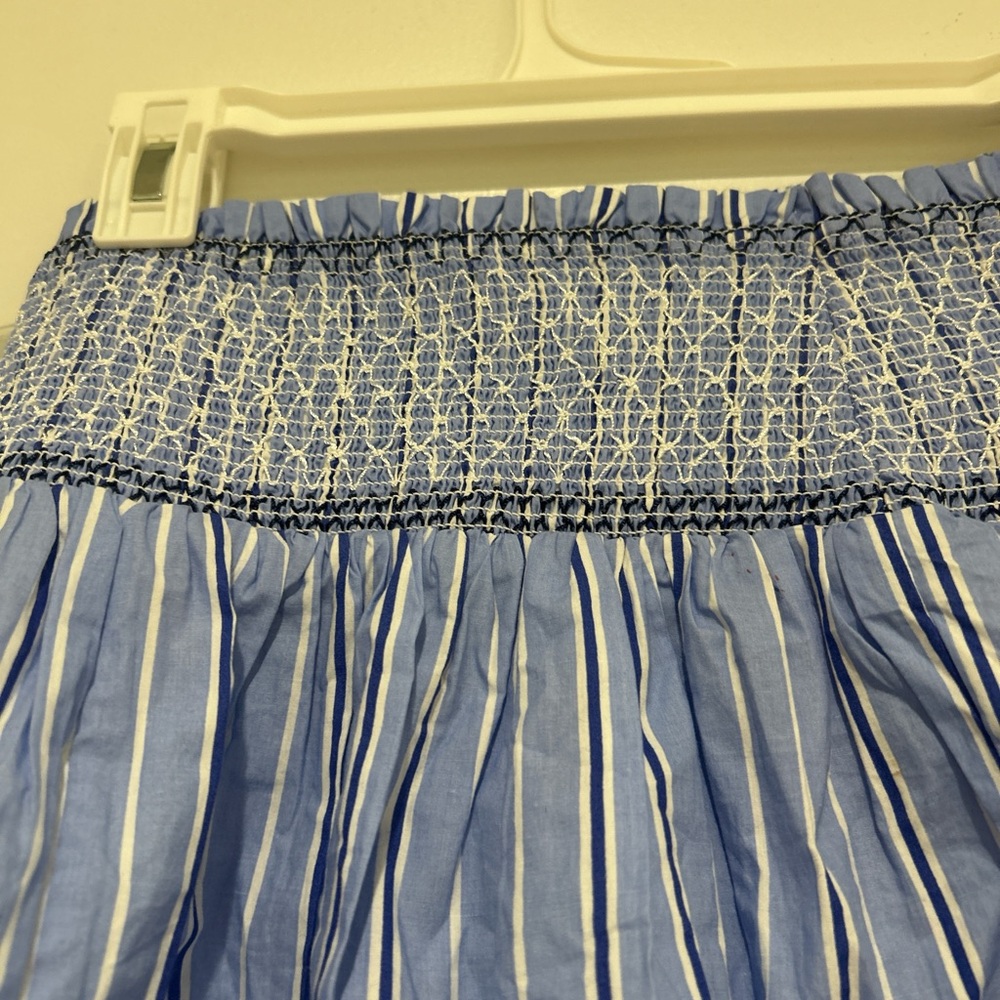 Mango Kids Blue Striped Skirt